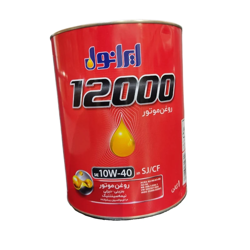 روغن موتور ایرانول مدل 12000 10W-40 حجم 3.785...